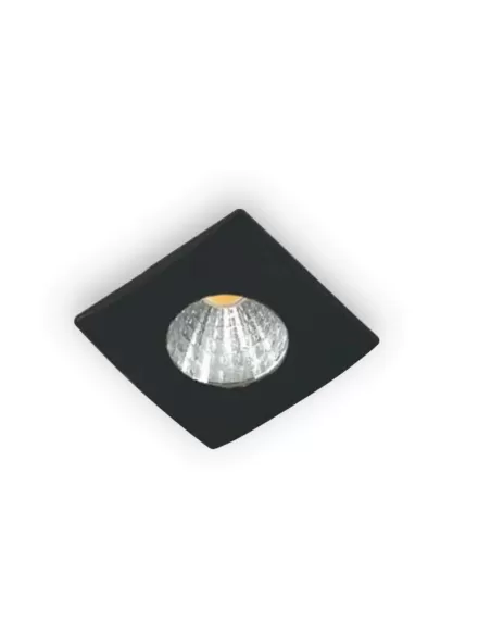 Fosnova 63505/ne Sirio Einbaustrahler, fest, schwarz, quadratisch, 12 V, 50 W, GU5,3, 8 x 8 Loch, 66